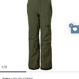 Helly Hansen Junior’s Legendary Olive Green Snow Pants